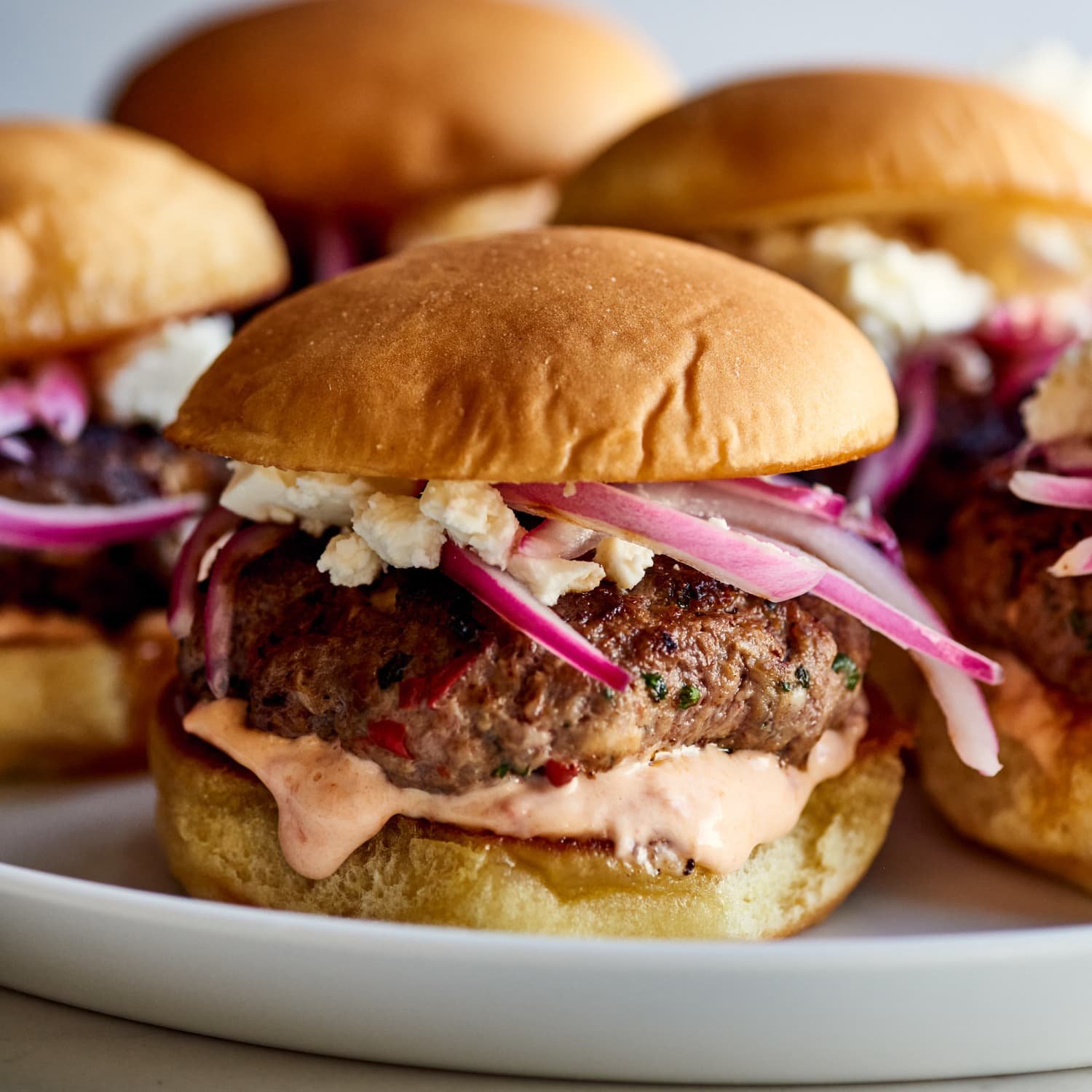 Lamb Sliders with goat cheese